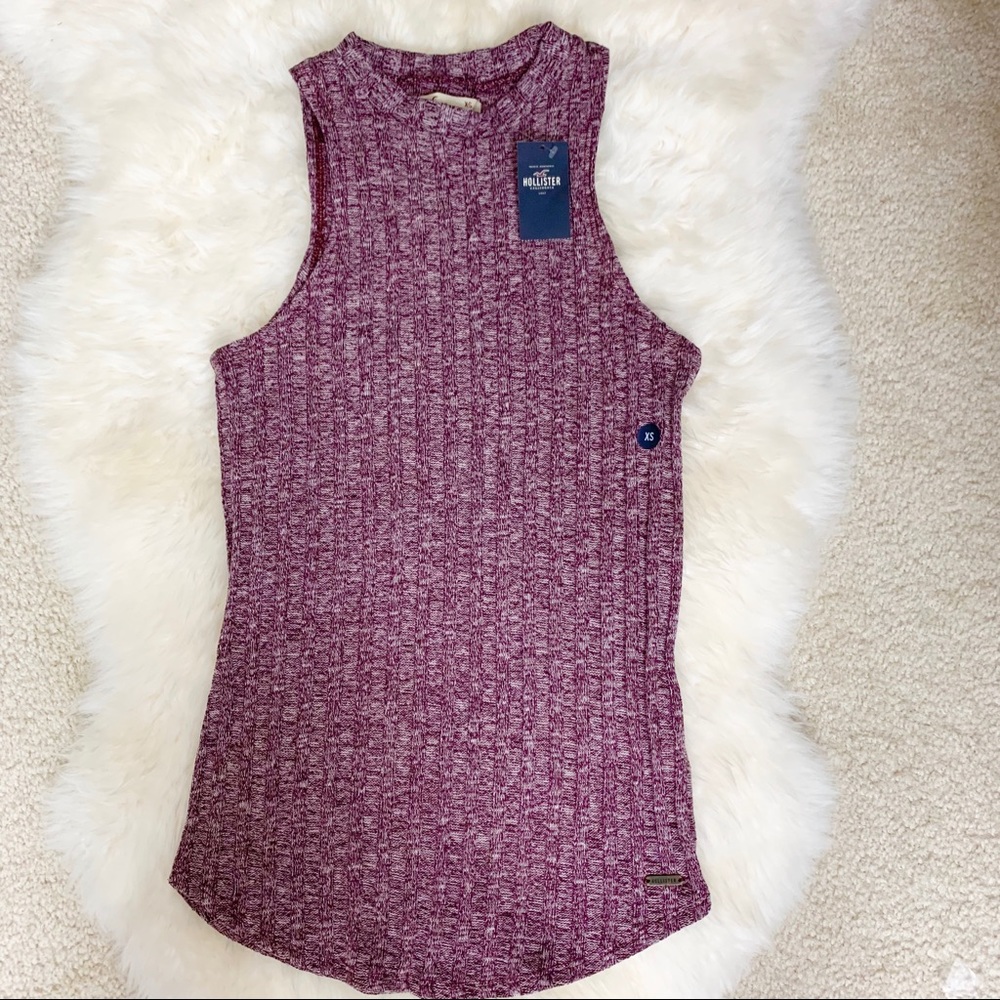 3/$10 !!! Hollister Maroonish Purple Marled Tank Sweater